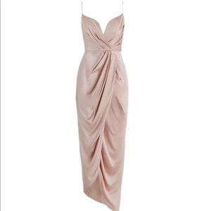::SOLD:: Zimmermann sueded silk drape dress in a rose pink size 2 (small)